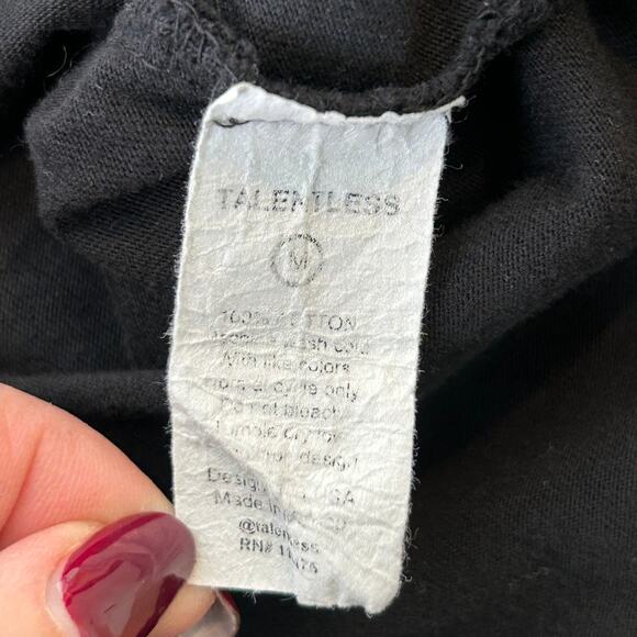 Talentless Crewneck T-Shirt Black M - Picture 5 of 5